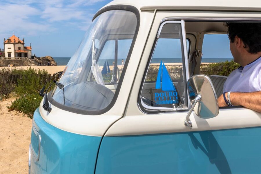 Best views to Porto from Gaia. VW Kombi tour with cocktail - Seca do Bacalhau and the Douro estuary