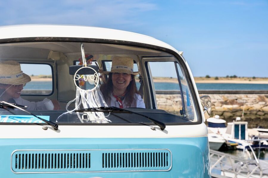 Best views to Porto from Gaia. VW Kombi tour with cocktail - Senhor da Pedra finishes beside the Atlantic