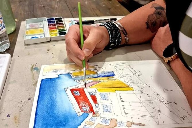 Create Watercolour With Hugo do Lago in Porto - The finished painting makes the class worthwhile