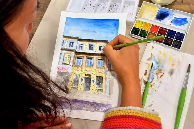 Create Watercolour With Hugo do Lago in Porto - A good rainy-day plan near São Bento