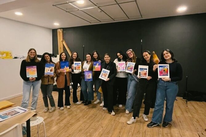 Downtown Porto Acrylic Painting Workshop for Groups or Individual - A Porto workshop built around your own canvas