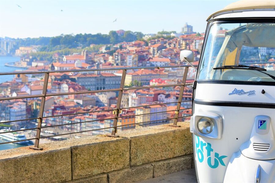 From Leixões: Private Porto Historic Center Tuk Tuk Tour - Serra do Pilar and the view back across the Douro