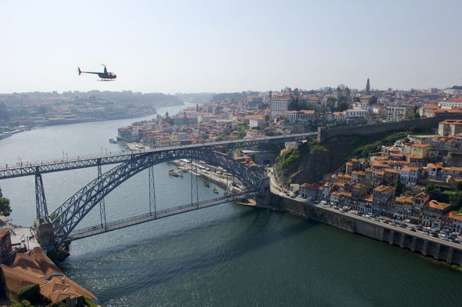 From Porto: City and Douro River Helicopter Sightseeing Tour - The Arrábida Bridge and Porto’s bridge line