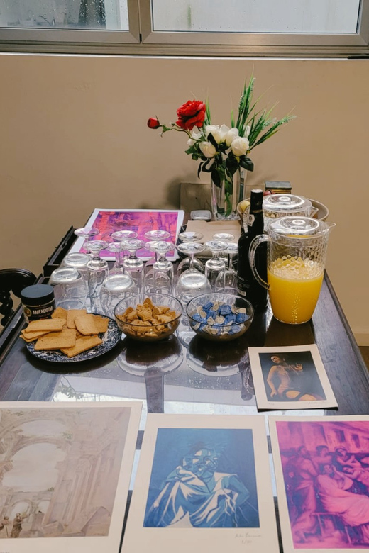Porto: Acrylic Painting Workshop for Groups - Antero Quental - Brush pressure, water, and drying layers
