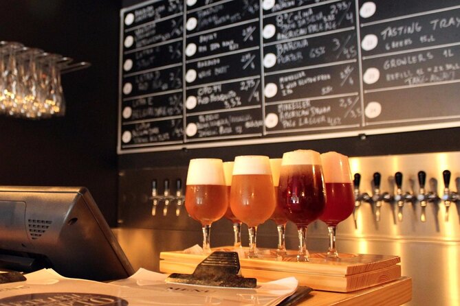 Porto: Craft Beer Tasting Tour with Local Snacks - Final stop: four beers in a Porto beer garden