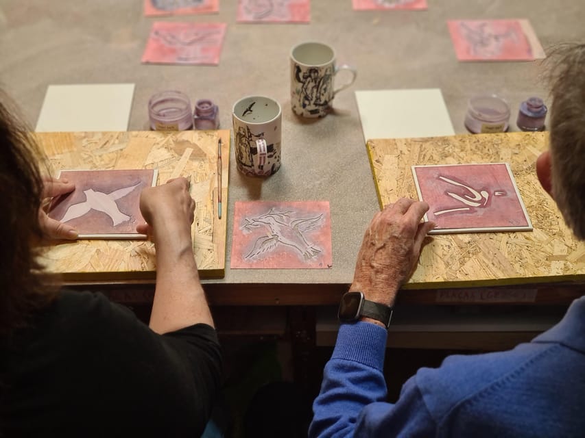 Porto: Tile Painting Workshop with Tea and Port Wine - Tea, biscuits, and the first look at the studio